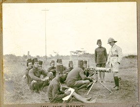 WWI soldiers on Uganda Railway train