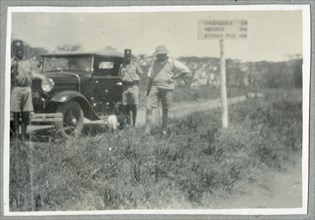 Charles Bungey and his car, Turkana Province