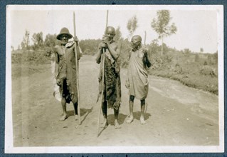 Nandi tribesmen awaiting Governor's visit