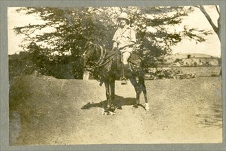 C.N. Jones on a horse, Jubaland
