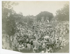 Religious festival procession, Calcutta