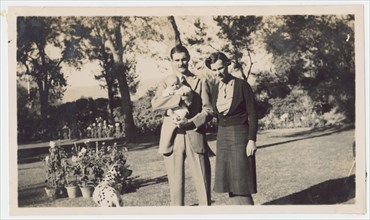 European couple with dog and baby [? at Simla]