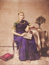 Portrait of Indian woman from Travancore