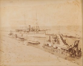 H.M.S. Malabar troopship in Suez Canal