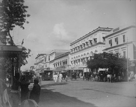Street in Calcutta showing colonial buildings
