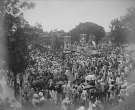Religious festival procession in Calcutta