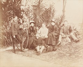 Group portrait in Eden Gardens, Calcutta