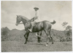 European man on horseback