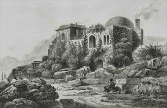 Ottoman Empire. Brousse Castle. Engraving by Lemaitre, Vormser and Lepetit. Historia de Turquia, by