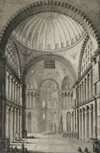 Ottoman Empire era. Turkey. Constantinople (today Istanbul). Hagia Shopia. Byzantine Basilica