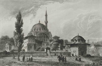 Ottoman Empire. Turkey. Constantinople (today Istanbul). Top-Khane square and fountain. Piyale