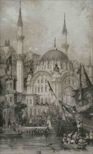 Ottoman Empire. Turkey. Constantinople (today Istanbul). Mosque of Sultan Mahmud II (The Tophane or