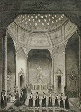 Ottoman Empire. Turkey. Constantinople (today Istanbul). The Sultan's bath. Engraving by Lemaitre,