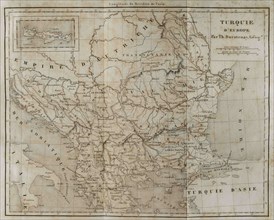 European Turkey map by Thunot Duvotenay. Historia de Turquia by Joseph Marie Jouannin (1783-1844)