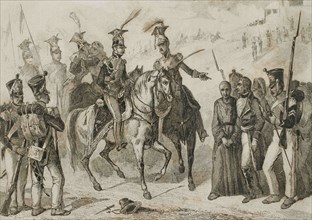 Peninsular War. Battle of Somosierra (Spain). Polish troops fought in the Battle of Somosierra