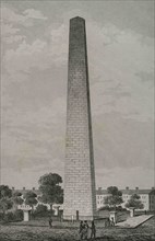 United States, Boston. The Monument at Bunker Hill. It consists of an obelisk built between 1827