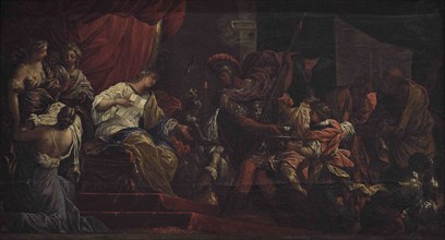 Filippo Gherardi (1643-1704) and Giovanni Coli (1636-1691). Italian painters. Suicide of the