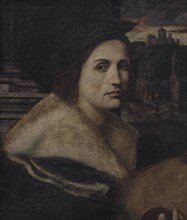 Bernardo Licino (ca.1485-1550). Italian painter. A musician. Portrait of a young man wearing a fur