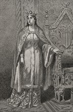 Sibila de Fortia (1350-1406). Queen consort of the Crown of Aragon (1377-1387) by her marriage to