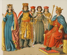 History of Germany. 1200. From left to right, 12: Anna of Hohenstaufen (1230-1307), daughter of