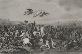 Battle of Constantine against Maxentius (Battle of Milvian Bridge). It took place in 312 between