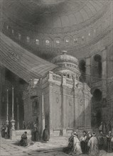 History of Israel. Jerusalem. Holy Sepulchre. Engraving. "Historia Universal", by César Cantú).