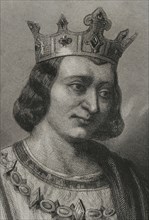 Louis IX or Saint Louis (1214-1270). King of France (1226-1270). Portrait. Engraving by Geoffroy.