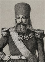 Ahmad I ibn Mustafa (1806-1855). Bey of Tunisia from 1837 to 1855. Portrait. Drawing by M. Iglesias