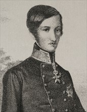 Francis V (1819-1875). Duke of Modena and Reggio (1846-1859). Portrait. Drawing by Valdivieso.