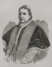 Pius IX (1792-1878). Italian pope (1846-1878), born Giovanni Maria Mastai Ferretti. Portrait.