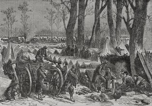 Franco-Prussian War (1870-1871). Siege of Paris (19 September 1870 to 28 January 1871). Bivouac of