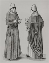 France. Rector and Doctor of the University of Paris. Engraving after a 15th century miniature in