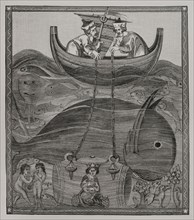 The marine world according to medieval beliefs. Alexander the Great descending to the bottom of the