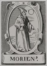 The alchemist Morienus. Portrait after an engraving by Jean de Vries in the 16th century. Sciences