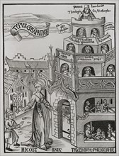 Allegorical composition depicting the different degrees of university teaching. Allegory of the