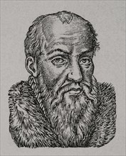 Jacques Cujas (1522-1590). French jurist. Portrait. Engraving. Sciences & Lettres au Moyen Age et a