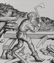 History of France. Carpenter's apprentice. ""Compagnons du Devoir"" or ""La Grande Cognee"".