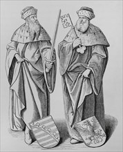 The Duke of Saxony and the Marquis of Brandenburg. Engraving by Viericx after Gerard de Jode