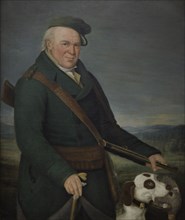 Johann Heinrich Baumann (1753-1832). Baltic German artist. Hunter (Self-portrait), early 19th