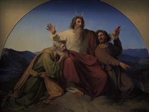 Alexander Heubel (1813-1847). Latvian painter. Moses, Aaron and Hur, 1837. Oil on canvas (66 x 86,5