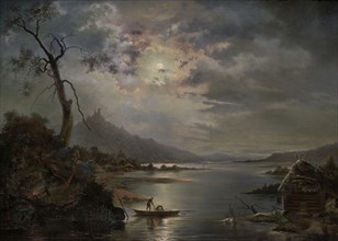 Michael Alexander Michelson (1815-1899). Latvian painter. Landscape with River, 1880. Oil on canvas