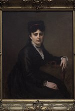 Karlis Huns (1831-1877). Baltic German painter. Portrait of a Woman, 1871. Oil on canvas (101 x 82