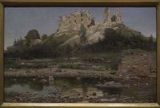 Julijs Feders (1838-1909). Latvian painter. Koknese Castle Ruins, ca. 1904. Oil on canvas and