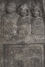 Detail of the stele erected by Praepositus Aurelius Crescentius and his wife Vincentia in memory of