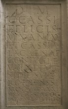 Stele erected by Cassia Cogitata in memory of her parents Cassius Felix and Cassia Lacaena, and her