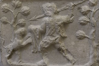 Man fighting a panther. Detail of the relief on a plate. First half of the 2nd century AD. From