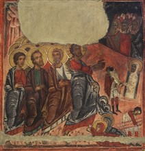 The Raising of Lazarus. Mural painting. From the Church of St. Petka. Krapets, Pernik region,