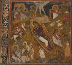 The Nativity of Christ. Mural painting. From the Church of St. Petka. Krapets, Pernik region,