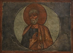 St. Peter. Wall painting. From the Church of St. Nicholas. 14th century. Kalotina, Sofia region,