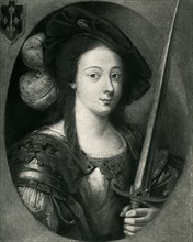 This painting of Joan of was doneby Claude Deruet, a famous French Baroque artist of the 17th